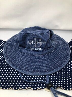 Pacific Beach San Diego Navy Blue Bucket Hat – Embroidered Souvenir Hat